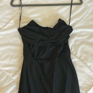 Black strapless dress from Honey